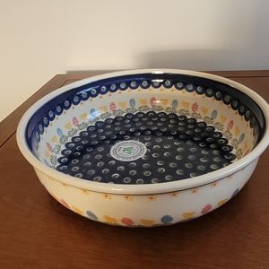 Polish Pottery Boleslawiec Bowl Chickens Egg EASTER pattern